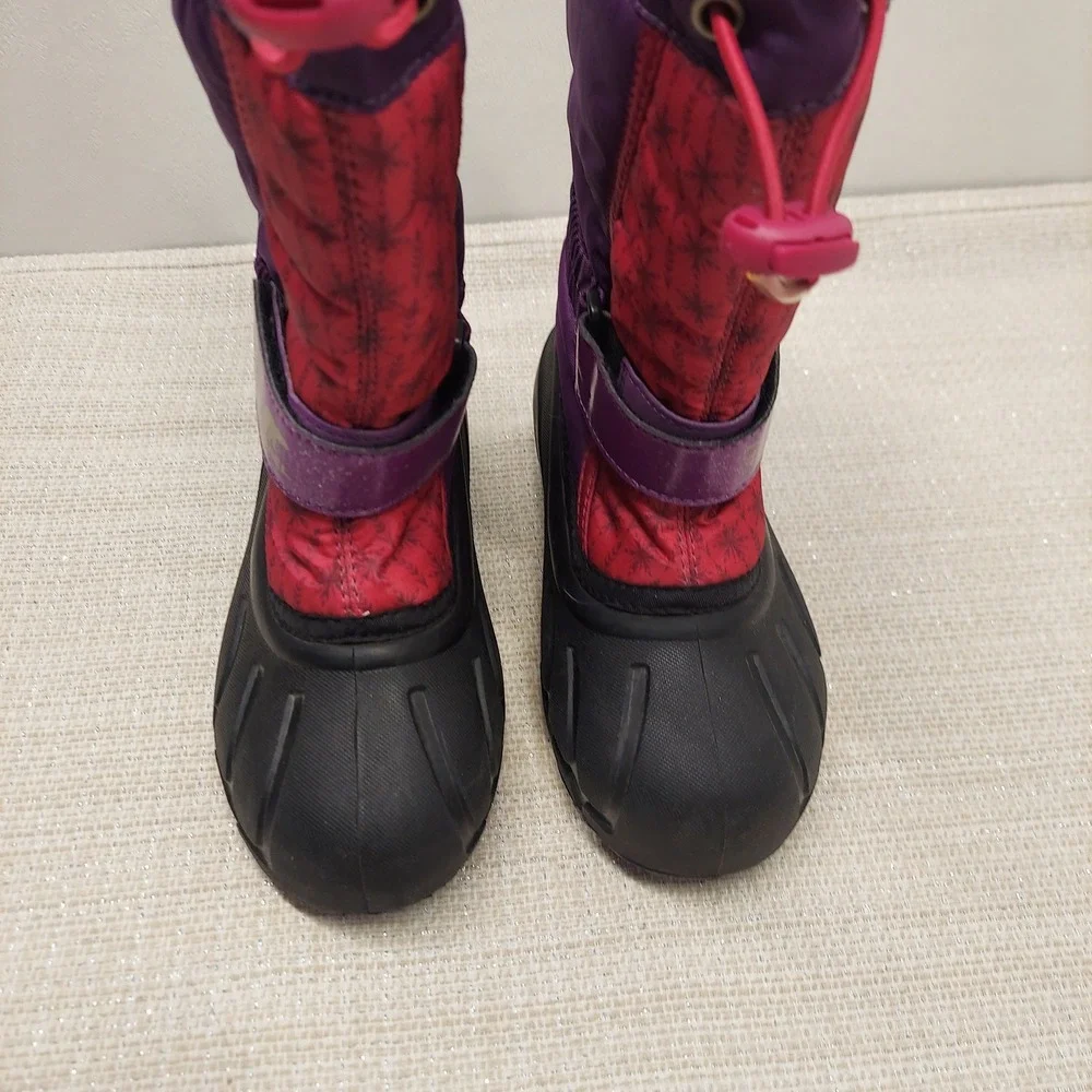 New Sorel Disney Frozen 2 Anna Snow Boots Purple Red Girls Size 13 LC3667-594